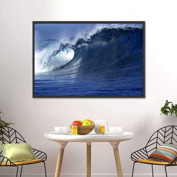 Wave In Ocean Fiji Canvas Wall Art-3 Horizontal-Gallery Wrap-25" x 16"-Tiaracle