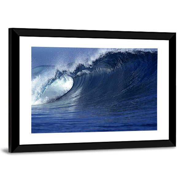 Wave In Ocean Fiji Canvas Wall Art-5 Horizontal-Gallery Wrap-22" x 12"-Tiaracle