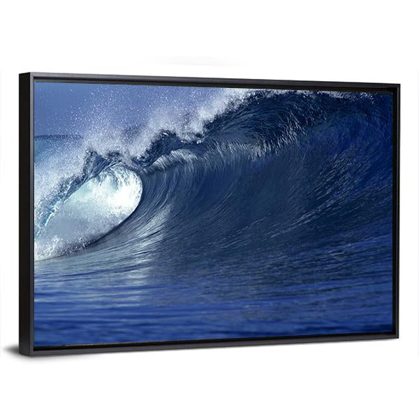 Wave In Ocean Fiji Canvas Wall Art-5 Horizontal-Gallery Wrap-22" x 12"-Tiaracle