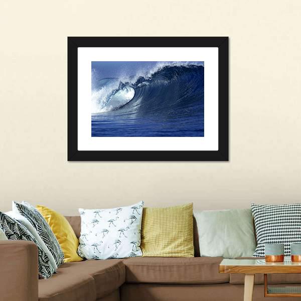 Wave In Ocean Fiji Canvas Wall Art-3 Horizontal-Gallery Wrap-25" x 16"-Tiaracle