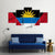 Waving Antigua And Barbuda Canvas Wall Art-3 Horizontal-Gallery Wrap-37" x 24"-Tiaracle