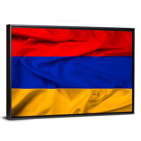 Waving Armenia Flag Canvas Wall Art-5 Horizontal-Gallery Wrap-22" x 12"-Tiaracle