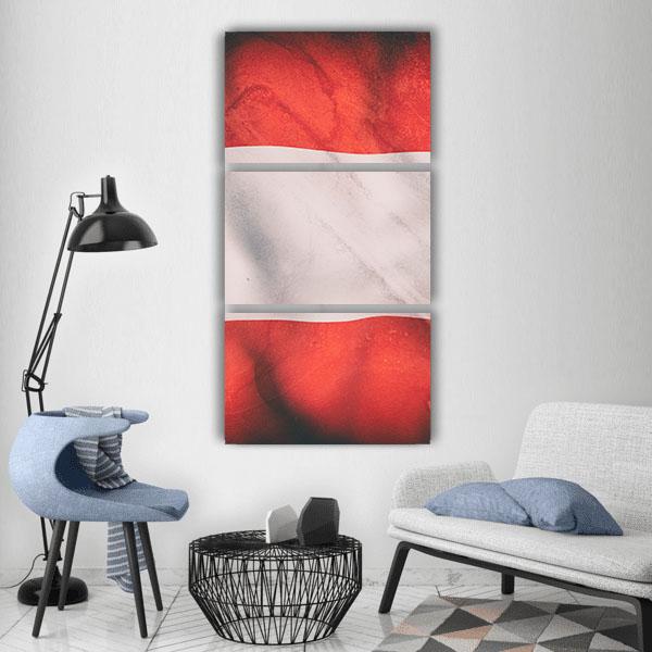 Waving Austrian Flag Vertical Canvas Wall Art-3 Vertical-Gallery Wrap-12" x 25"-Tiaracle