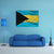 Waving Bahamas Flag Canvas Wall Art-5 Horizontal-Gallery Wrap-22" x 12"-Tiaracle