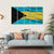 Waving Bahamas Flag Canvas Wall Art-5 Horizontal-Gallery Wrap-22" x 12"-Tiaracle