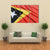 Waving East Timor Flag Canvas Wall Art-3 Horizontal-Gallery Wrap-37" x 24"-Tiaracle