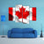 Waving Fabric Flag Of Canada Canvas Wall Art-3 Horizontal-Gallery Wrap-37" x 24"-Tiaracle