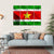 Waving Fabric Flag Of Suriname Canvas Wall Art-4 Horizontal-Gallery Wrap-34" x 24"-Tiaracle