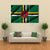 Waving Flag Of Dominica Canvas Wall Art-3 Horizontal-Gallery Wrap-37" x 24"-Tiaracle