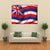 Waving Flag Of Hawaii Canvas Wall Art-5 Horizontal-Gallery Wrap-22" x 12"-Tiaracle