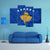 Waving Flag Of Kosovo Canvas Wall Art-4 Pop-Gallery Wrap-50" x 32"-Tiaracle