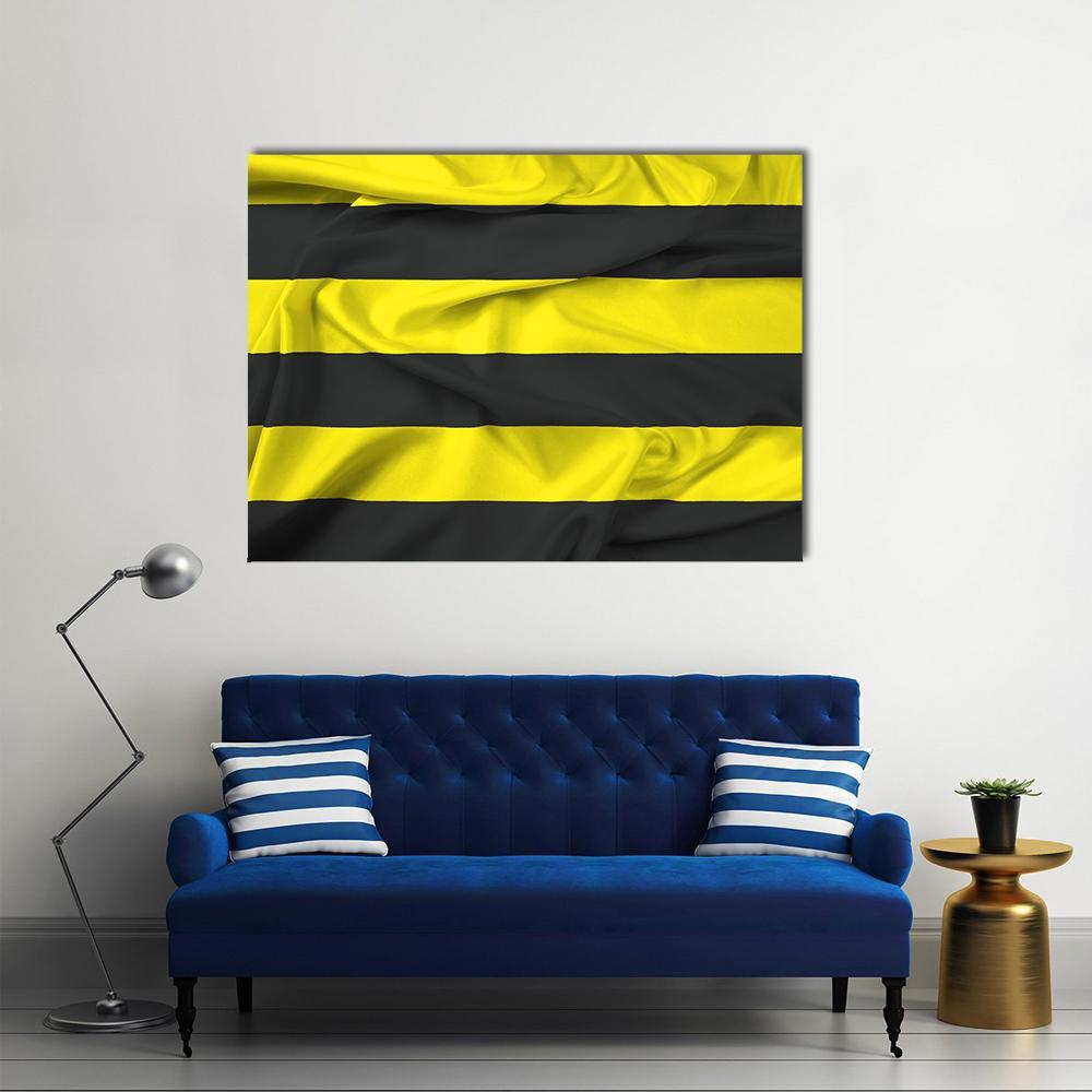 Waving Flag Of Schiedam Netherlands Canvas Wall Art-4 Horizontal-Gallery Wrap-34" x 24"-Tiaracle