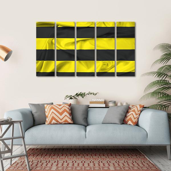 Waving Flag Of Schiedam Netherlands Canvas Wall Art-5 Horizontal-Gallery Wrap-22" x 12"-Tiaracle