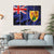 Waving Flag Of Turks And Caicos Islands Canvas Wall Art-1 Piece-Gallery Wrap-36" x 24"-Tiaracle