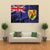 Waving Flag Of Turks And Caicos Islands Canvas Wall Art-4 Pop-Gallery Wrap-50" x 32"-Tiaracle