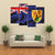 Waving Flag Of Turks And Caicos Islands Canvas Wall Art-4 Pop-Gallery Wrap-50" x 32"-Tiaracle