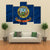 Waving Idaho State Flag Canvas Wall Art-5 Pop-Gallery Wrap-47" x 32"-Tiaracle