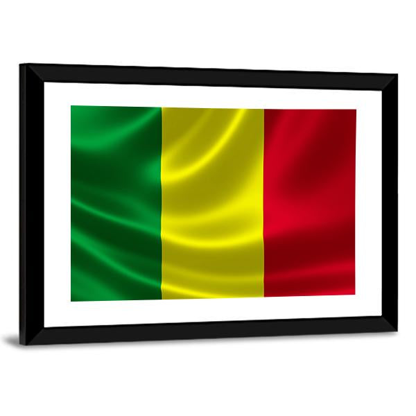 Waving Mali Flag Canvas Wall Art-5 Horizontal-Gallery Wrap-22" x 12"-Tiaracle