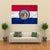 Waving Missouri State Flag Canvas Wall Art-5 Star-Gallery Wrap-62" x 32"-Tiaracle