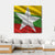 Waving Myanmar Flag Canvas Wall Art-4 Square-Gallery Wrap-17" x 17"-Tiaracle