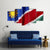 Waving Namibian Flag Canvas Wall Art-1 Piece-Gallery Wrap-48" x 32"-Tiaracle