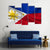 Waving Philippines Flag Canvas Wall Art-5 Pop-Gallery Wrap-47" x 32"-Tiaracle