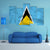 Waving Saint Lucia Flag Canvas Wall Art-1 Piece-Gallery Wrap-48" x 32"-Tiaracle