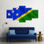 Waving Solomon Islands Flag Canvas Wall Art-4 Pop-Gallery Wrap-50" x 32"-Tiaracle