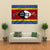 Waving Swaziland Flag Canvas Wall Art-5 Horizontal-Gallery Wrap-22" x 12"-Tiaracle