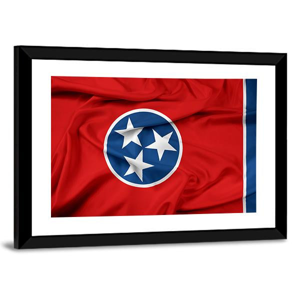 Waving Tennessee Flag Canvas Wall Art-5 Horizontal-Gallery Wrap-22" x 12"-Tiaracle