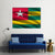 Waving Togo Flag Canvas Wall Art-5 Horizontal-Gallery Wrap-22" x 12"-Tiaracle