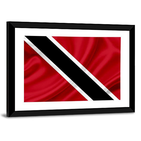 Waving Trinidad &amp; Tobago Flag Canvas Wall Art-5 Horizontal-Gallery Wrap-22" x 12"-Tiaracle