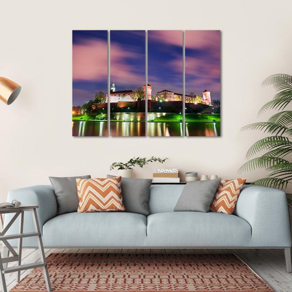 Wawel Castle Canvas Wall Art-4 Horizontal-Gallery Wrap-34" x 24"-Tiaracle