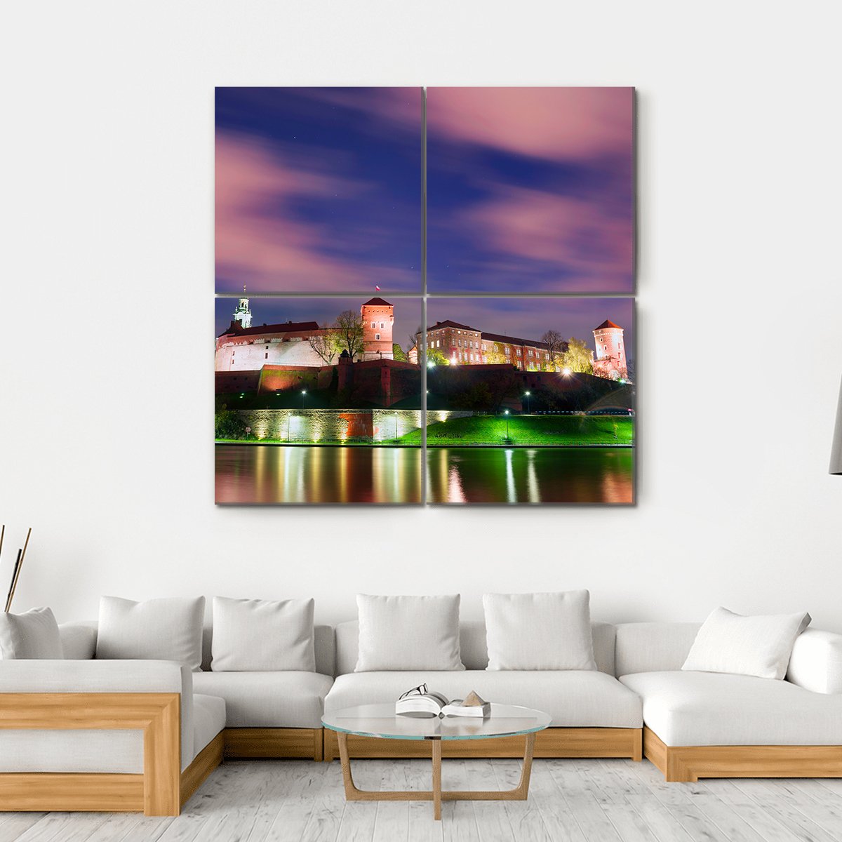 Wawel Castle Canvas Wall Art-4 Square-Gallery Wrap-17" x 17"-Tiaracle