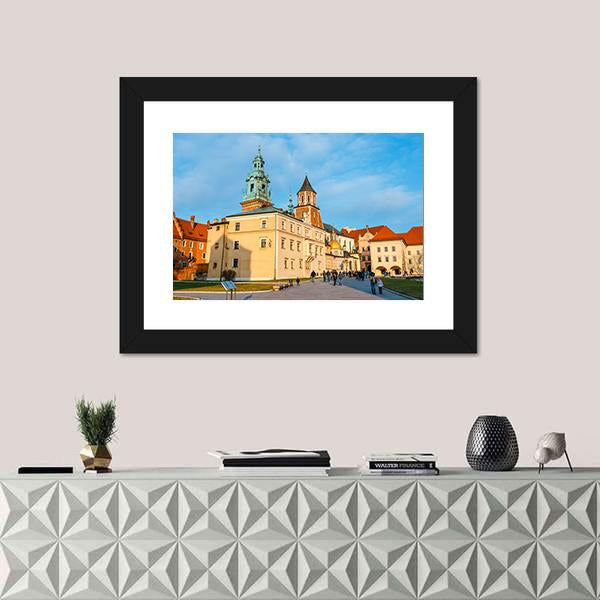 Wawel Castle In Krakow Canvas Wall Art-1 Piece-Framed Print-20" x 16"-Tiaracle
