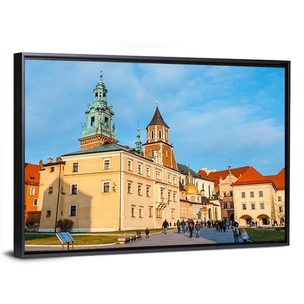 Wawel Castle In Krakow Canvas Wall Art-5 Horizontal-Gallery Wrap-22" x 12"-Tiaracle