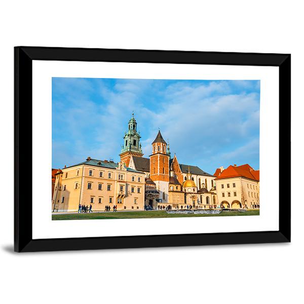 Wawel Castle In Krakow Panoramic Canvas Wall Art-1 Piece-36" x 12"-Tiaracle