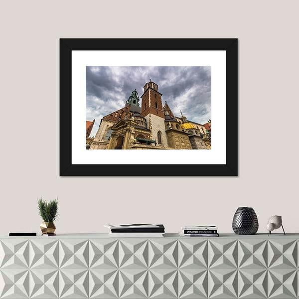 Wawel Cathedral In Old Town Of Krakow Canvas Wall Art-1 Piece-Framed Print-20" x 16"-Tiaracle