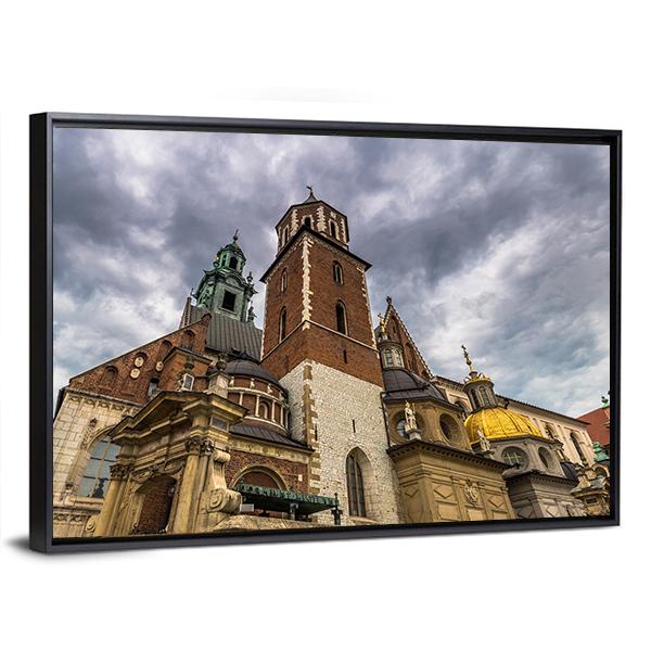 Wawel Cathedral In Old Town Of Krakow Canvas Wall Art-3 Horizontal-Gallery Wrap-25" x 16"-Tiaracle