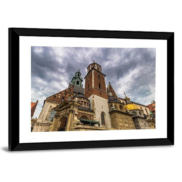 Wawel Cathedral In Old Town Of Krakow Canvas Wall Art-3 Horizontal-Gallery Wrap-25" x 16"-Tiaracle