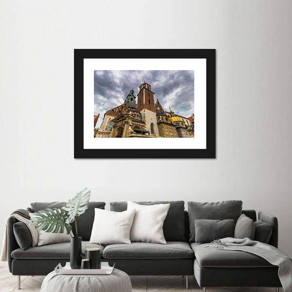 Wawel Cathedral In Old Town Of Krakow Canvas Wall Art-3 Horizontal-Gallery Wrap-25" x 16"-Tiaracle