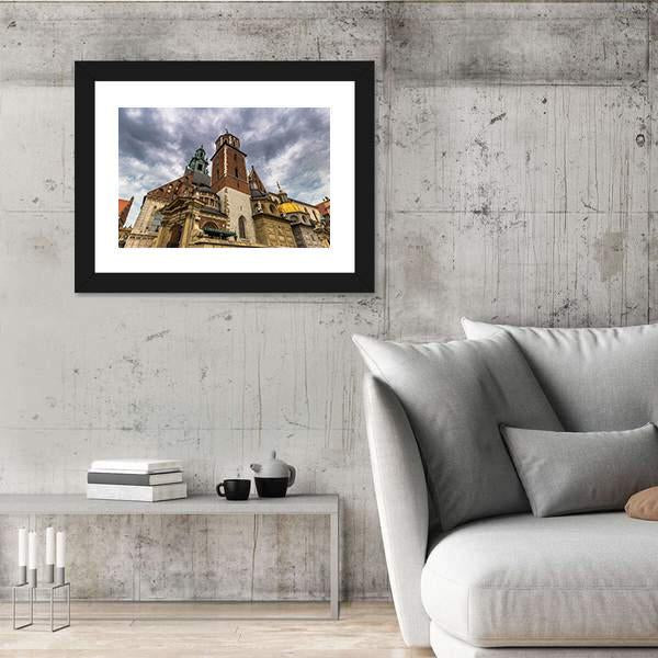 Wawel Cathedral In Old Town Of Krakow Canvas Wall Art-3 Horizontal-Gallery Wrap-25" x 16"-Tiaracle