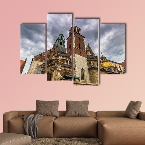 Wawel Cathedral In Old Town Of Krakow Canvas Wall Art-4 Pop-Gallery Wrap-50" x 32"-Tiaracle