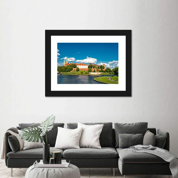 Wawel In Krakow Poland Canvas Wall Art-3 Horizontal-Gallery Wrap-25" x 16"-Tiaracle