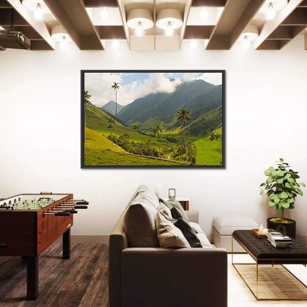 Wax Palm Trees Of Cocora Valley Canvas Wall Art-3 Horizontal-Gallery Wrap-25" x 16"-Tiaracle