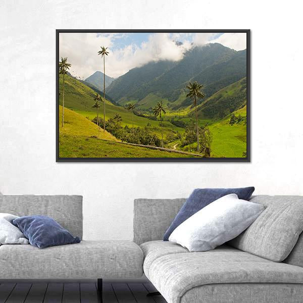 Wax Palm Trees Of Cocora Valley Canvas Wall Art-3 Horizontal-Gallery Wrap-25" x 16"-Tiaracle