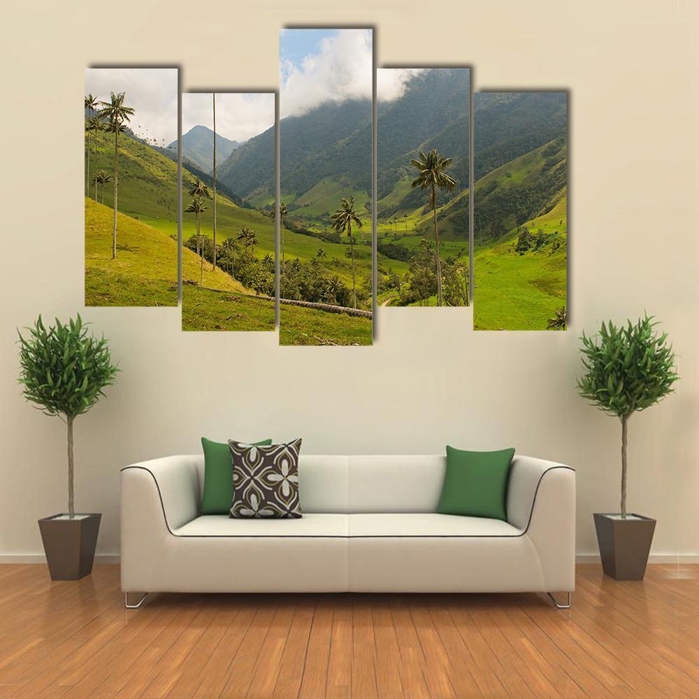 Wax Palm Trees Of Cocora Valley Canvas Wall Art-1 Piece-Gallery Wrap-48" x 32"-Tiaracle