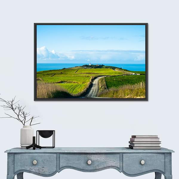 Way In A Rural Area In New Zealand Canvas Wall Art-1 Piece-Floating Frame-24" x 16"-Tiaracle