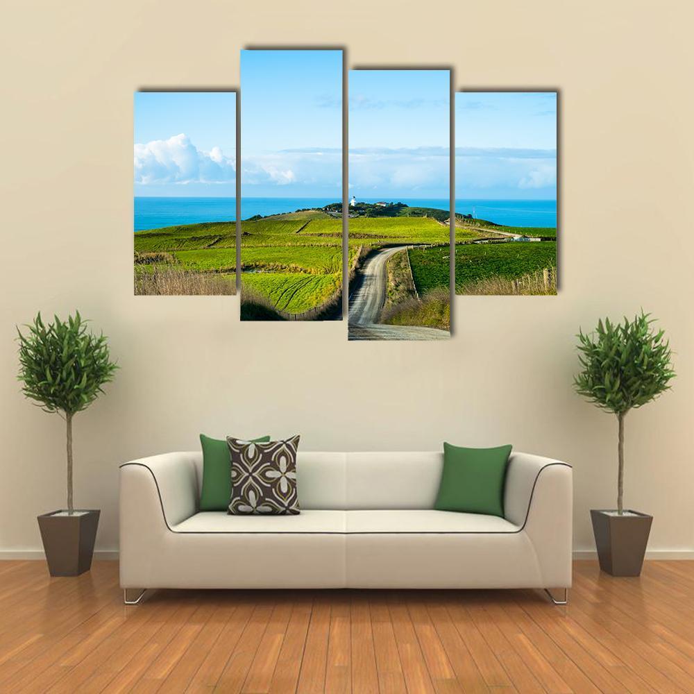 Way In A Rural Area In New Zealand Canvas Wall Art-4 Pop-Gallery Wrap-50" x 32"-Tiaracle