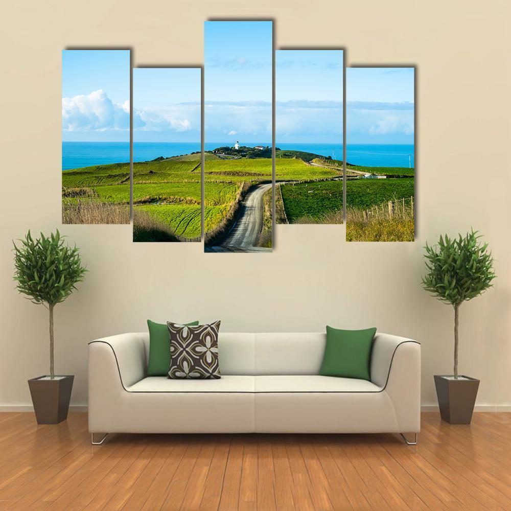 Way In A Rural Area In New Zealand Canvas Wall Art-5 Pop-Gallery Wrap-47" x 32"-Tiaracle